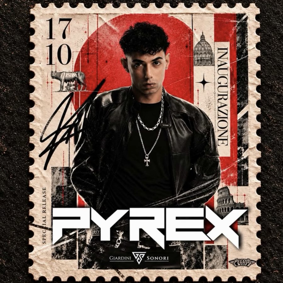 Locandina inaugurazione del 17 ottobre con Pyrex